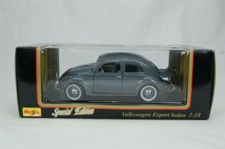 Maisto Volkswagen Export Sedan 1951 Vw Grey Gray 1:18 Scale Special Edition