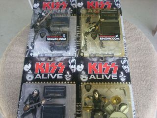 Kiss Alive 75 Stage Figures Set Of 4.  Mcfarlane 2000.