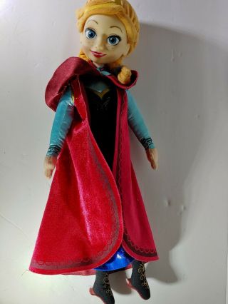 Disney Frozen Princess Elsa Anna Plush Dolls Vinyl Face Olaf Snowman Figures 14 