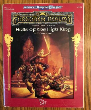 Halls Of The High King Fa1 Adv Dungeons & Dragons Forgotten Realms Module 1990