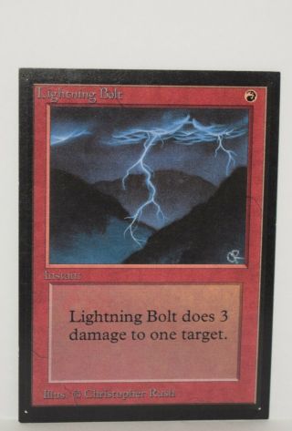 Mtg Magic The Gathering Card - Lightning Bolt - Collectors Edition