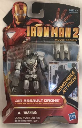2010 Hasbro Marvel Iron Man 2 Movie Series Air Assault Drone Action Figure 17