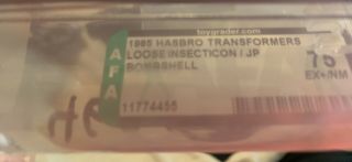 1985 Vintage Hasbro G1 Transformers insecticon - Bombshell - AFA 75 2