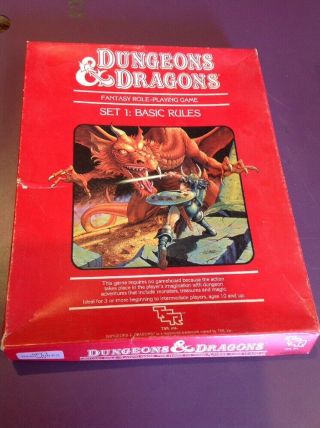 Dungeons & Dragons Fantasy Role - Playing Game Set 1 Basic Rules Tsr 1983 D&d