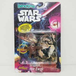 Vintage 1993 Just Toys Bend Ems Star Wars Wicket The Ewok Figure Bendable 12452
