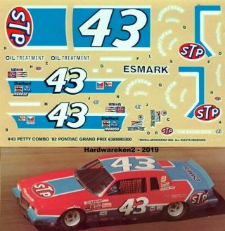 Nascar Decal 43 Stp 1982 Pontiac Grand Prix Richard Petty - 1/24