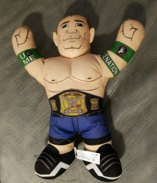 Wwe John Cena 16 " Brawlin Buddies Mattel Plush Wrestling Toy 2012 ‘as Is’