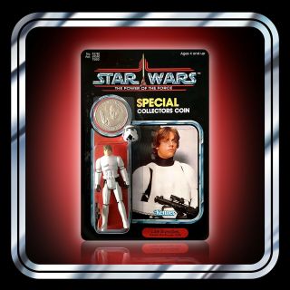 Custom Vintage Carded Star Wars Luke Skywalker Stormtrooper 3.  75 Figure Potf Moc