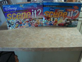 2 For 1 Disney Scene It? 1st & 2nd Edition Dvd Trivia Board Games 100 Complete