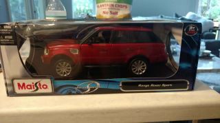Range Rover Sport Metallic Red 1/18 Diecast Model Car By Maisto W/orig Box