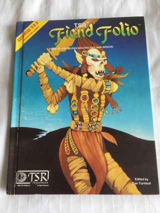 Tsr Advanced Dungeons And Dragons Fiend Folio (1981) Ad&d Hardcover