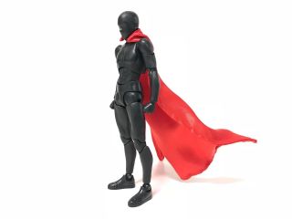 Su - C - Rd: 1/12 Red Wired Cape For 6 " Shf Mafex Mattel Hasbro Figures (no Figure)