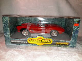 Ertl American Muscle 1:18 Scale 1962 Chevrolet Corvette.  Red
