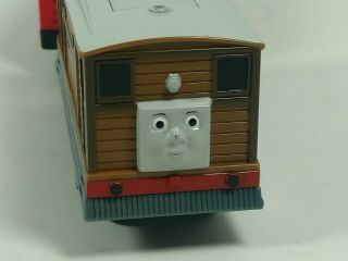 2012 Gullane Trackmaster Thomas & Friends Motorized Talking Toby With Cargo Car 2