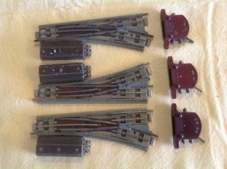 Hornby Dublo 3 - Rail Electric Points X 3 Plus Red Switches X 3