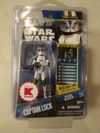 Star Wars Clone Wars Kmart Exclusive Clone Captain Lock Figure In Star Case