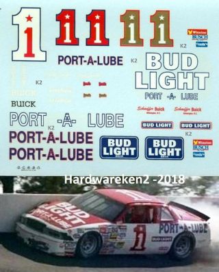Nascar Decal 1 Bud Light Port - A - Lube Dale Jarrett 