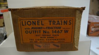 Lionel= Set Box Only Outfit 1467w - O - 27 Freight Set