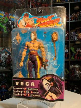 Vega Street Fighter Round 2 2005 Capcom Sota Toys Action Figure Rare - Pre - Owned