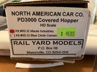 Rail Yard Models Nacc Pd3000 Covered Hopper Kit 110.  12 Maule Industries