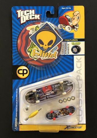 2002 Tech Deck Blind Classic Pack Ronnie Creager 96mm Fingerboardskateboard Rare