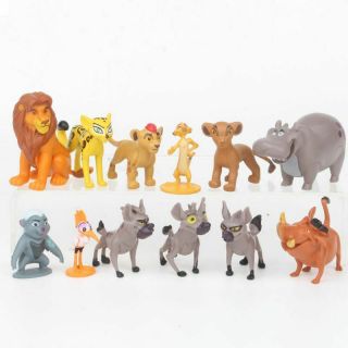12pcs Movie The Lion King Simba Cake Toppers Action Figure Doll Set Kid Toy Gift