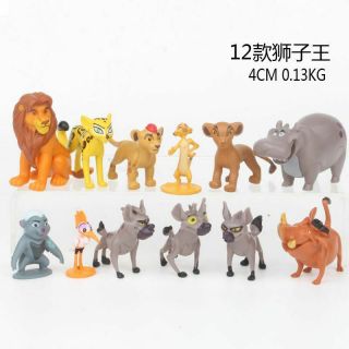 12pcs Movie The Lion King Simba Cake Toppers Action Figure Doll Set Kid Toy Gift 3