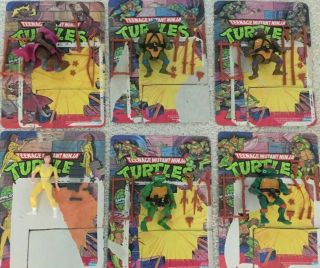 1988 Tmnt Teenage Mutant Ninja Turtles Splinter April W/ Weapons Cards