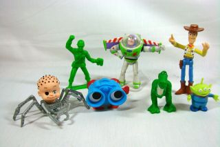 Toy Story Character Figures Cake Toppers Woody Buzz Baby Face And More Set Of 7