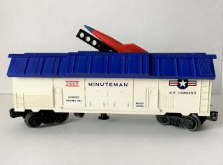 Lionel O Scale 3665 Minuteman Missile Launching Boxcar C.  1961 - 1964 No Box