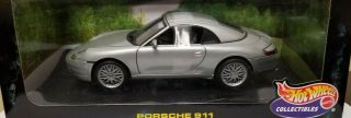 1998 Porsche 911 Carrera (hot Wheels) 1/18 Scale Diecast Model Car Gray