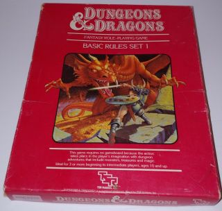 Dungeons & Dragons Tsr Set 1:basic Rules 1011 Red Box Fantasy Role Playing 1983