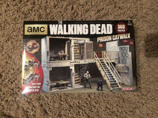 The Walking Dead Prison Catwalk Building Set Complete Mcfarlane Toys