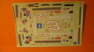 Nascar Decal 3 Goodwrench 1999 - 2000 Monte Carlo - Dale Earnhardt - 1/24