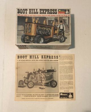 Monogram Boot Hill Express Model Kit Pc188 1967 Empty Box W/instruction