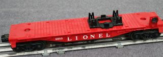 2 Lionel Flat Car 6803,  6807,  Late 50 