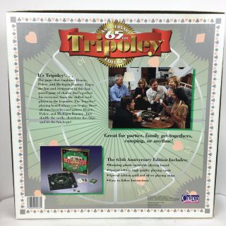 TRIPOLEY 65th Anniversary Edition Game / 1997 Cadaco / Rotating Tray 4