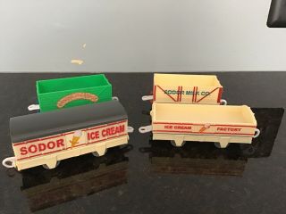 Thomas And Friends Trackmaster Sodor Ice Cream Factory Cars,  Chocolate Cars Mib