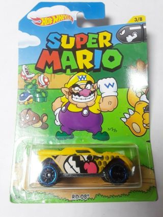 Mario Hot Wheels Set of 8 Diecast Cars 2016 Nintendo Toad Princess Peach 4
