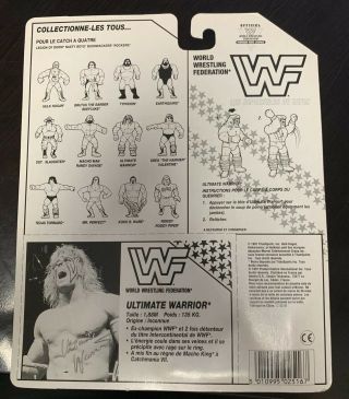 WWF Hasbro Ultimate Warrior Purple Trunks Series 3 French 1992 Wrestling Figure 6