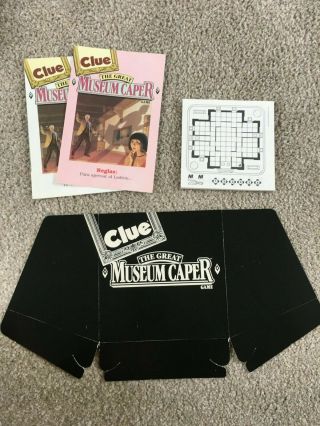 Clue - The Great Museum Caper 3D Board Game by Parker Brothers,  Complete 3