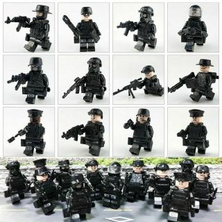 12pcs Lego Military Swat Teams Figure Set City Police Minifigure Block Toy S