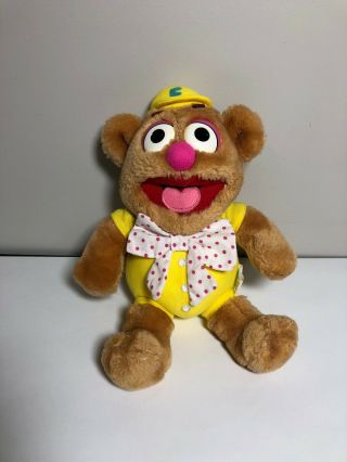1985 Hasbro Softies Muppet Babies Fozzie Bear Plush 12 " Stuffed Animal