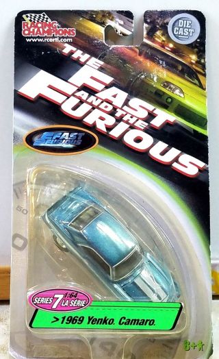 Fast And Furious 1:64 1969 Yenko Camaro Blue Series 7 Racing Champions Ertl