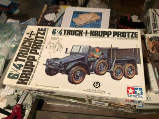 1/35 Tamiya 6x4 Truck Krupp Protze German Wwii With 5 Figures