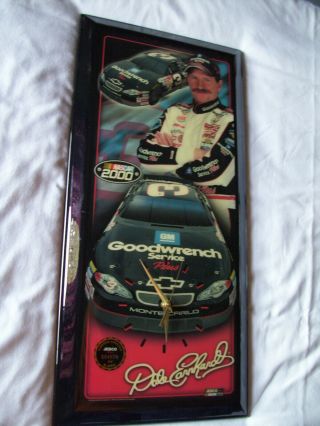 1/5,  000 2000 Jebco 3 Dale Earnhardt Nascar 2000 Goodwrench Clock Plaque