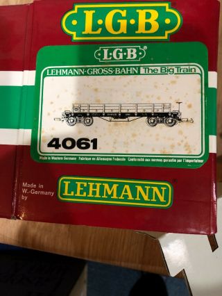 A) LGB 4061 Denver & Rio Grande D&RGW Gondola Flatcar G Train Car W.  Germany 2