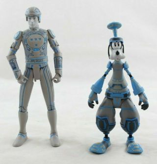 Kingdom Hearts Goofy & Tron Action Figure Set Diamond Select Toys Disney Loose