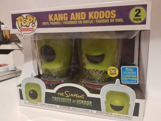 Bnib The Simpsons Kang And Kodos Funko Pop - Sdcc 19 Exclusive Glow In The Dark