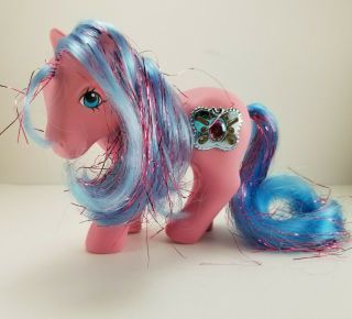 My Little Pony Hasbro Pink Princess Primrose Butterfly 3 - D Symbol Vintage G1 Mlp
